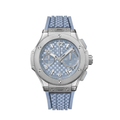 Chronograph 43 – Ice Blue Dial | Titanium Case & Rubber Strap
