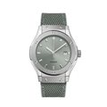 Classic Fusion 42 – Sage Green Dial | Titanium Case & Fabric Strap