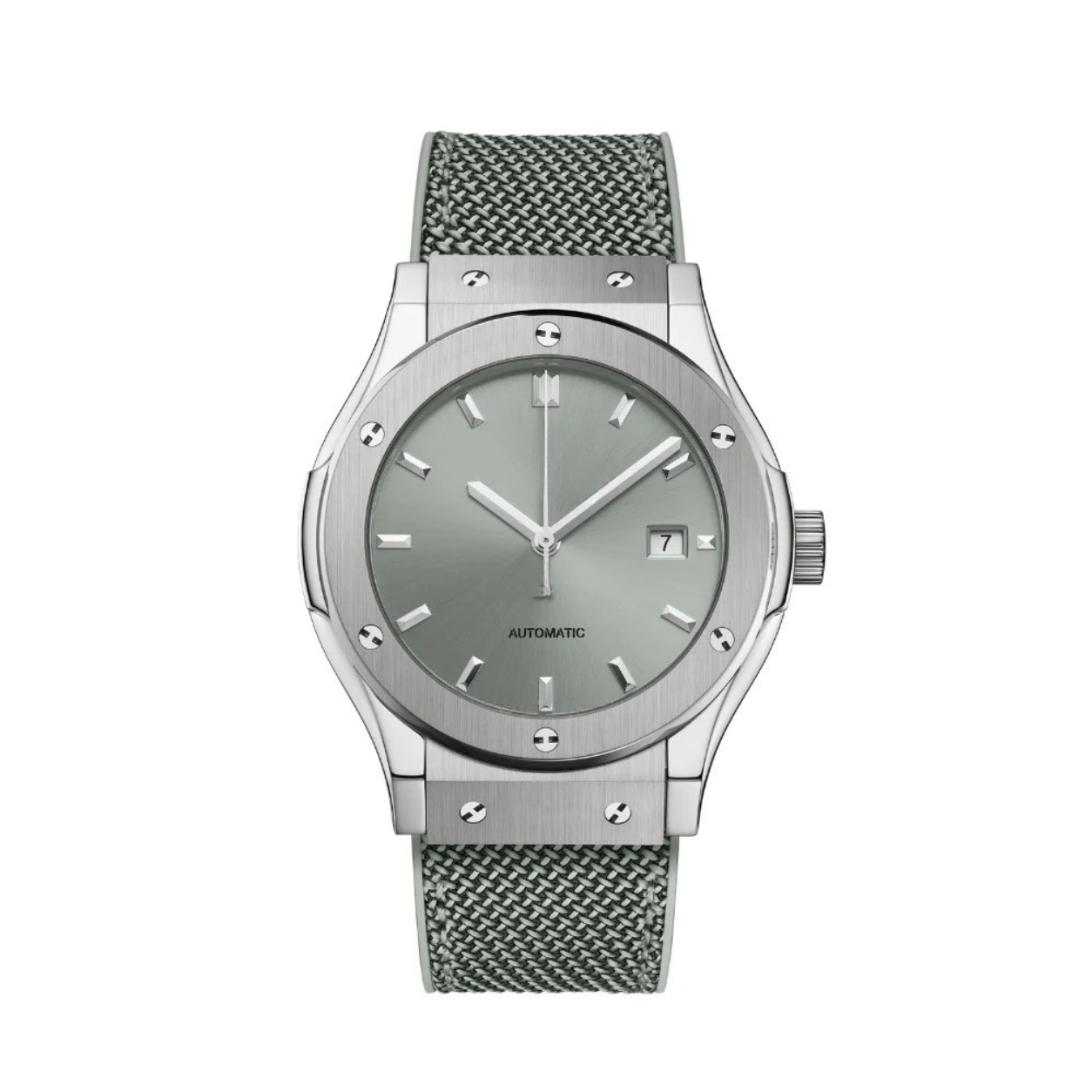 Classic Fusion 42 – Sage Green Dial | Titanium Case & Fabric Strap